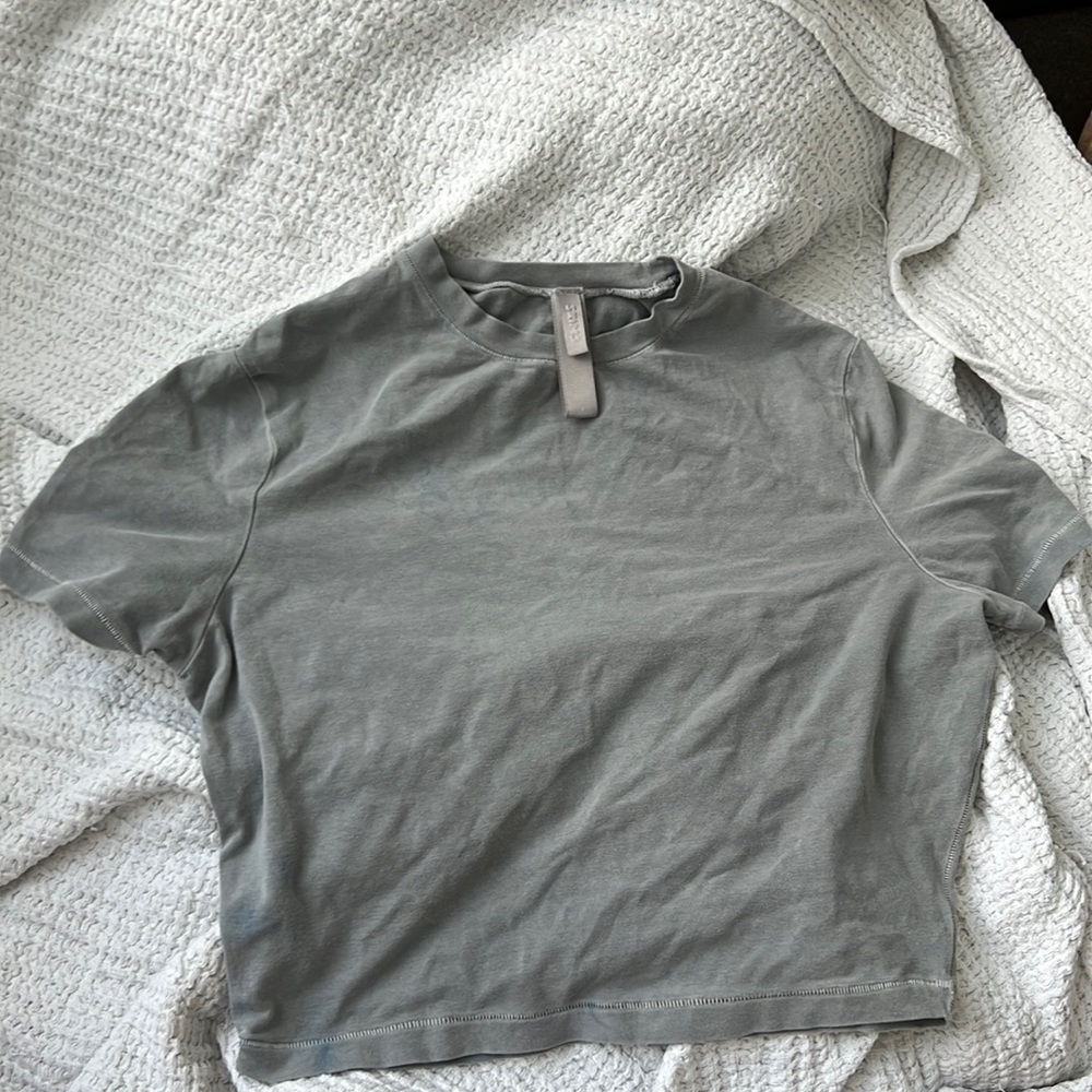 Skims Vintage Wash Cropped Tee